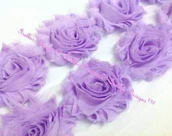 2.5" Violet Shabby Flowers