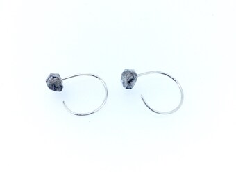 herkimer Half Hoop Post Earrings