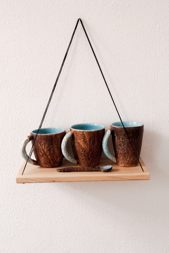 hanging shelf wood wall shelves decorative wall shelf wooden shelf floating shelf rope shelf swing shelf pot stand mothers day gift - Decorative Wall Shelves hanging shelf wood wall shelves decorative wall shelf wooden shelf floating shelf rope shelf swing shelf pot stand mothers day gift - Decorative Wall Shelves