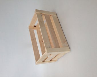 Wooden Crate Natural Untreated Plain Wood Storage Craft Box Set Vegetable Fruit