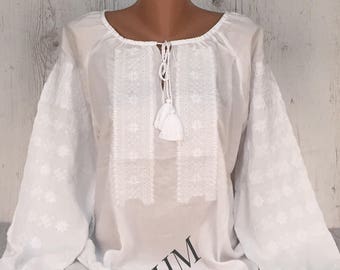 Vyshyvanka Embroidered Blouse , Woman's Blouse, Folk Style