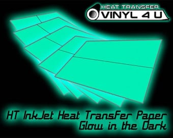 HT InkJet Heat Transfer Paper - Glow in the Dark (White/Light Fabric) 8.5 x 11