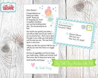 INSTANT DOWNLOAD | EDITABLE | Tooth Fairy Miniature Letter | Tooth Fairy Certificate | Tooth Fairy Note | Tooth Fairy Printable Tooth Chart
