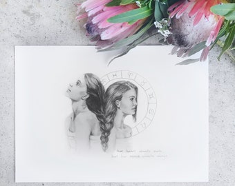 Gemini Zodiac Boho Art Print