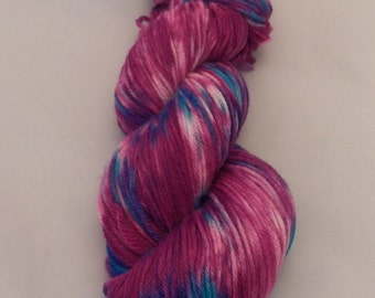 Razzmatazz- Merino Sport Weight Yarn- Hand Dyed- OOAK- 0035