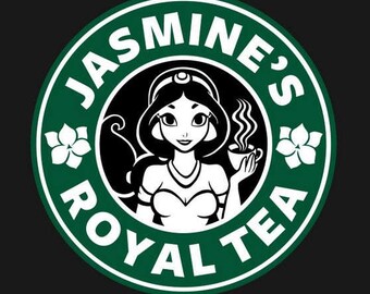 DIY Jasmine's Royal Tea Vinyl Decal, Tea Lovers Decal, Laptop Decal, Tablet Decal, Car Window Decal, Tea Cup Decal, Drinkware Decal,