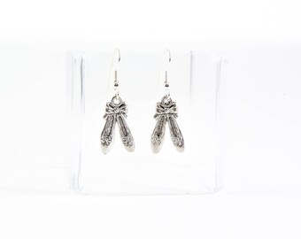 Ballet Slipper Drop Dangle Earrings
