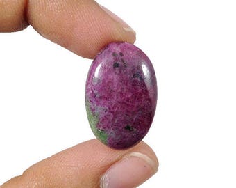 Ruby Zoisite cabochon 23.5Ct (23x15x5 mm) Natural Gemstone Oval Shape NS16870