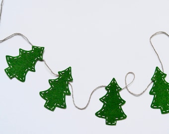 Cut-out Christmas Tree Garland