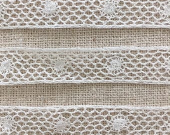 Vintage Handmade Bobbin Lace ~ Antique ~ Bridal Trim