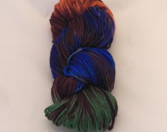 Vivid Venetian- Merino Worsted Weight Yarn- Hand Dyed- OOAK- 0025