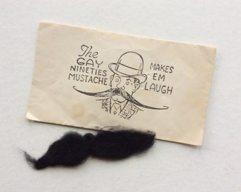 Antique Fake Mustache, The Gay Nineties, 1920-1930's, Original