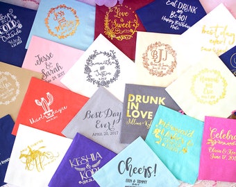 Personalized Napkins, Custom Napkins, Event Napkins, Wedding Napkins, Party Napkins, Birthday Napkins, Rehearsal Dinner, Bridal Shower