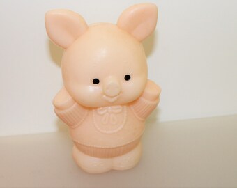 Old Plastic Toy from USSR - Soviet Toy - Made in the USSR in the 70s - Piglet - Cartoon Character - Pink Pig
