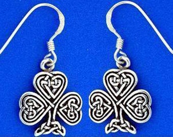 Celtic Knot Shamrock Earrings (RPEW6)