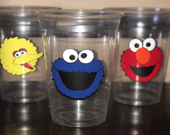 Sesame street party supplies/party favors/birthday party/1st birthday/elmo/cookie monster party/decoration/decor/theme/cups/ baby shower
