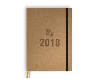 My 2018 agenda - hazelnut + 3 planks stickers