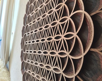 44" Flower of Life Mandala Sacred Geometry Mandala