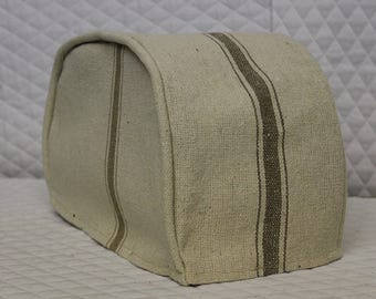 Tan Feedsack Toaster Cover