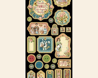 Graphic 45 Penny's Paper Doll Family Chipboard , SC007733