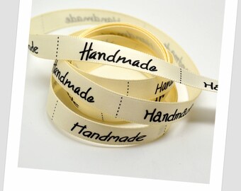 1 meter of Ribbon 9mm - white off - hand made