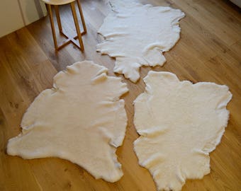 100% Genuine Sheepskin PET BED - Rug Seat Cover Pet, Dog, Cat Mat - Delicate Fur