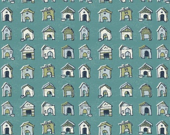 Puptown Turquoise Doghouses from Blend Fabrics