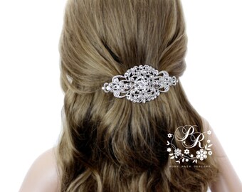 Wedding Hair Clip Wedding Barrette Rhinestone Hair Clip Bridal Barrette Wedding Jewelry Wedding Accessory Bridal Jewelry Headpiece Aimee