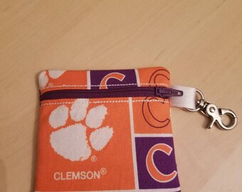 Paci Pouch, Ear Bud Holder, Small Zipper Pouch