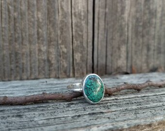 Sterling Silver Hubei Turquoise Ring - US Size 9