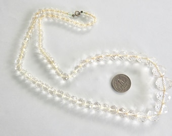 Graduated Crystal Bead Necklace