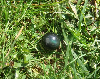 Man Choi (CAB) grade A Obsidian: 20 mm in diameter (D5274)