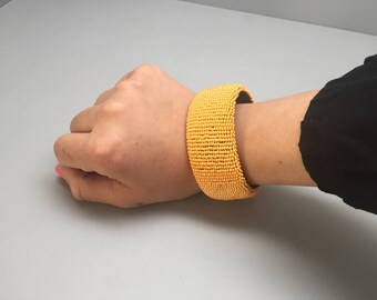Tangerine handmade beaded bracelet