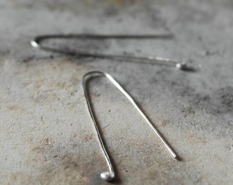 Dangle earrings sterling silver earrings long earrings drop earrings geometric earrings minimalist earrings modern earrings - amejewels
