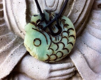 SALE ITEM!!!! Coi Fish Stone Pendant