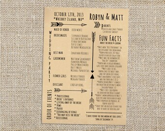 Arrow Wedding Program Design
