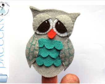 Owl Finger Puppet PATTERN // DIY Animal Finger Puppet // Finger Toy Sewing Pattern
