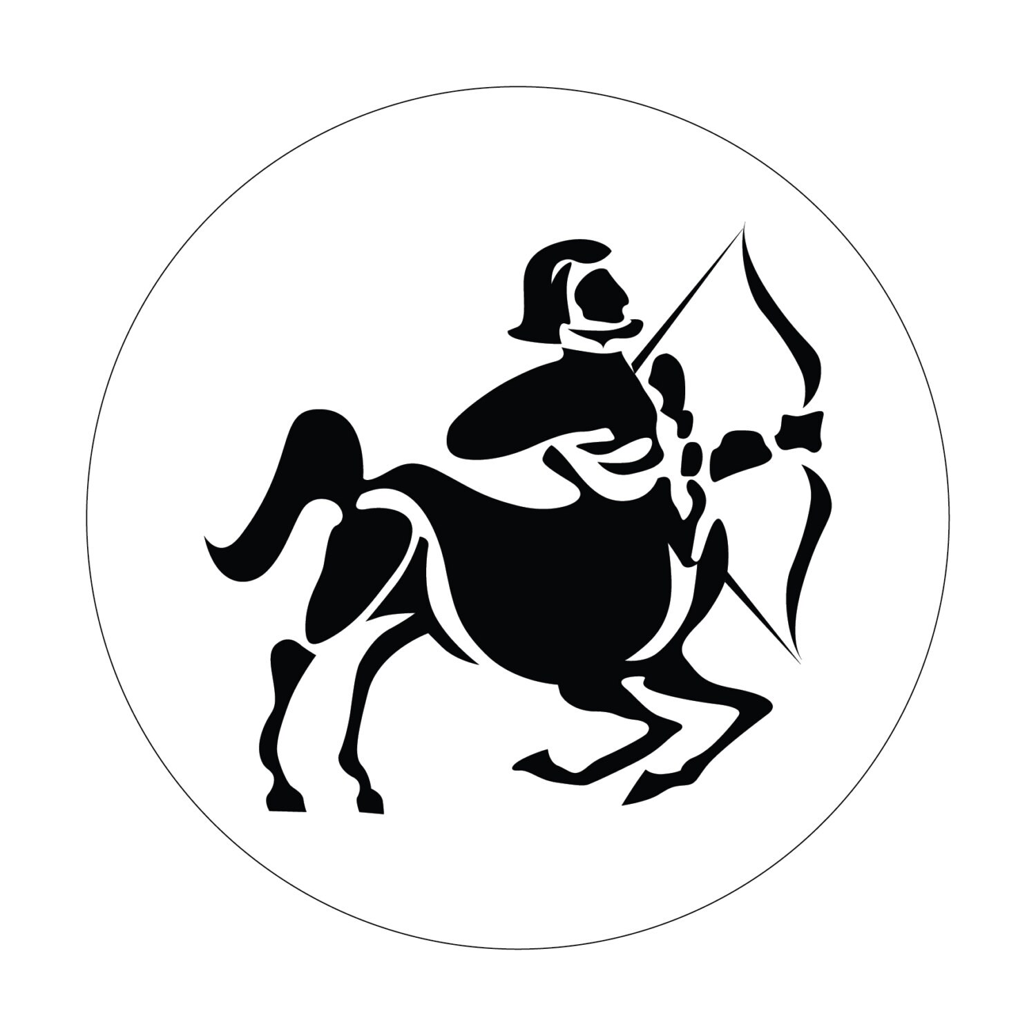 Стрелец знак контур