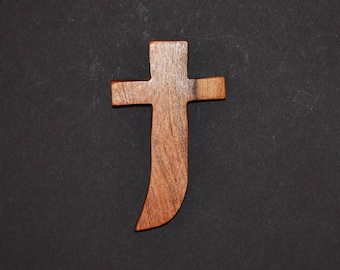 Wood Wall Cross; Hand Held-3"x5"x1";One Only; Handcrafted Wood Cross; Texas Mesquite Wood; Christian Gift; Free Ground Shipping; cc5-3112917