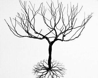Noir grand bijoux arbre Stand, sculpture d’arbre du fil. parfait pour les colliers, boucles d’oreilles, bagues, etc.. Présentoir arbre porte, organisateur. #1