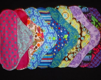 Set of Six (6) Custom Cloth Panty liners