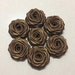 Sepia Satin Ribbon Rolled Rose, 2.5", Satin Rosette, Wholesale Flower , Floral Embellishment, fabric flower