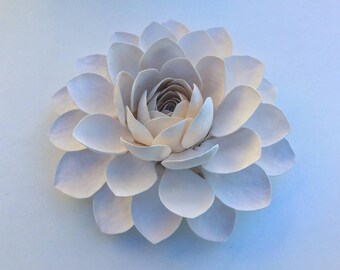 15" Porcelain Lotus Wallpiece