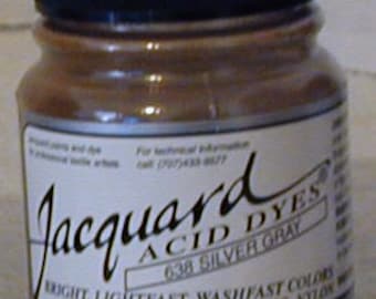 Silver Grey 638 Jacquard Acid Dye for Wool, Silk, Feathers, Nylon, any protein (animal) fiber. Add vinegar and heat to powder.