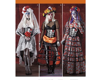 Simplicity 1033 Misses' Day of the Dead Costumes