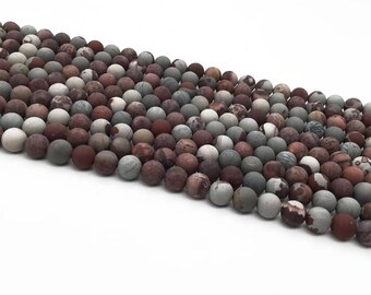 1Full Strand Matte Artistic Jasper Round Beads 8mm 10mm Wholesale Gemstone For Jewelry Making