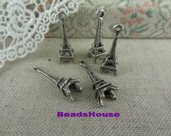 20%off 10pcs Antique Brass Plated Eiffel Tower Charms / Pendants,Nickel Free