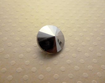 Rivoli 14 mm - 1591 CAB silver glass cabochon