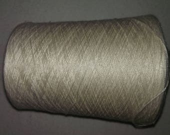 1 spool 1 kg schappe silk yarn nature Nm 24/2 on paper cone 750 den