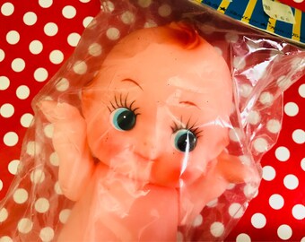 Vintage Kewpie Doll Big Eyed Doll Rubber Kewpie Cupie